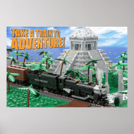 Train Expedition to Ancient Ruins Poster