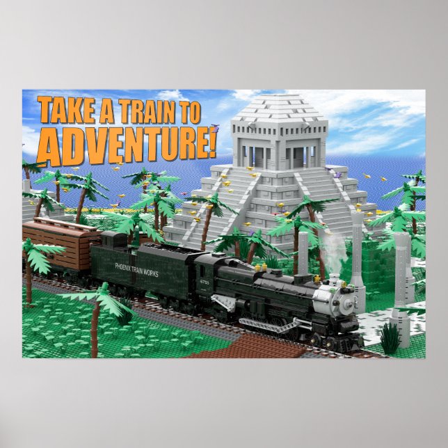 Train Expedition to Ancient Ruins Poster (Framsidan)