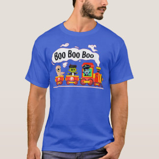 Train Halloween Boys Skeleton Zombie Scary Pumpkin T Shirt