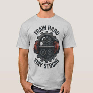 Train Hard Stay Strong T-Shirt – Motiverande T-shi