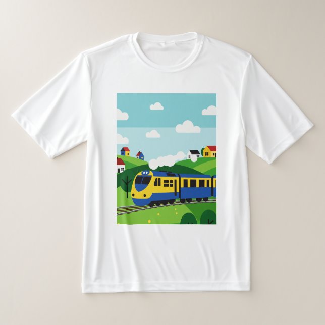 Train in the mountains t shirt (Laydown)