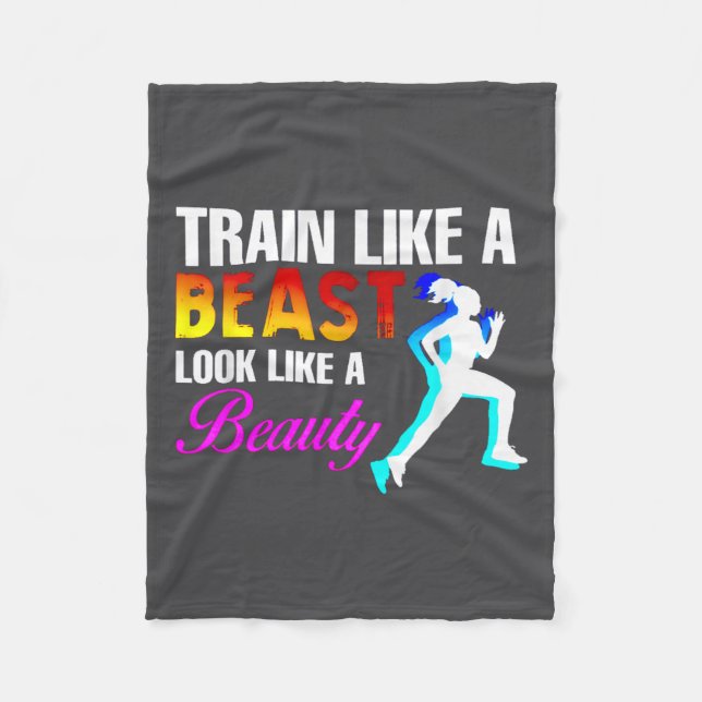 Train Like A Look Like A Beauty Fitness  Fleecefilt (Framsidan)