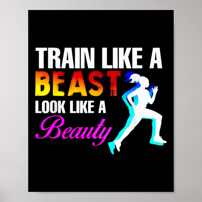 Train Like A Look Like A Beauty Fitness  Poster (Framsidan)