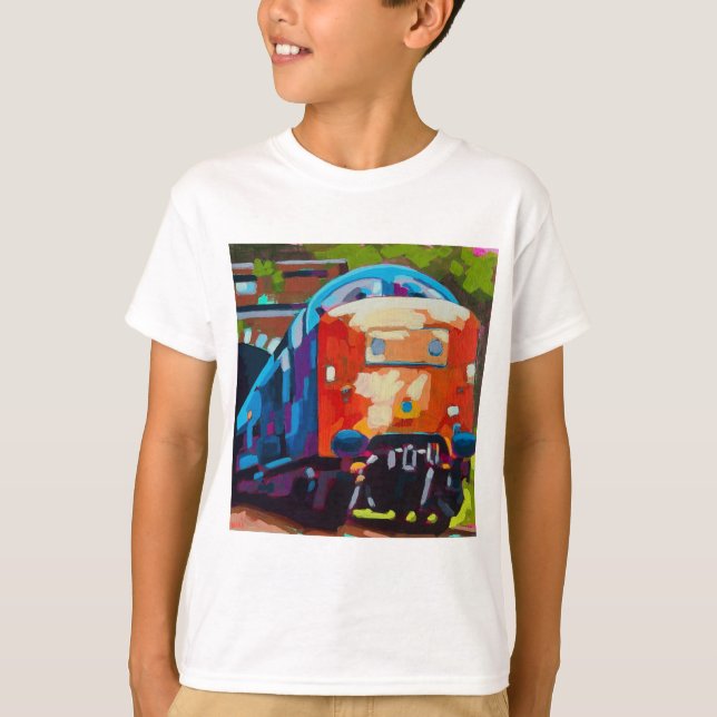 Train Painting - Gift for Train Enthusiasts T Shirt (Framsida)