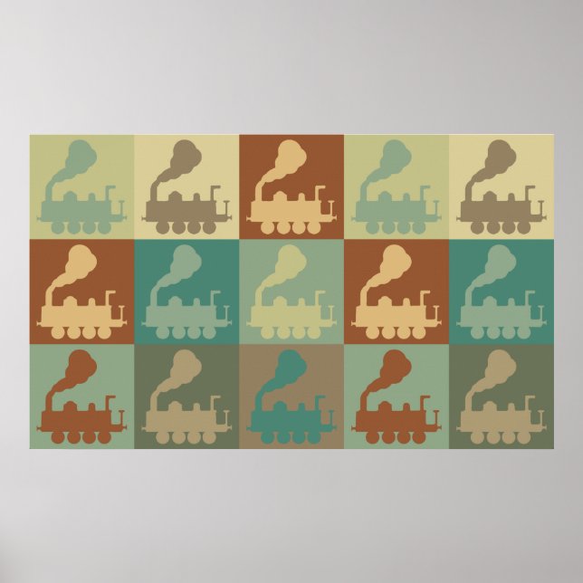Train Pop Art Poster (Framsidan)