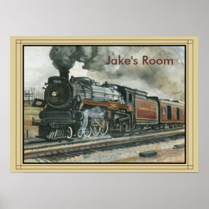 Train Poster with Border