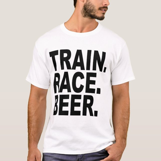TRAIN.RACE.BEER T-SHIRT (Framsida)