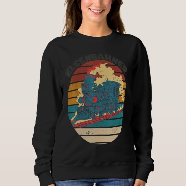 Train Railroad Steam Locomotive Railway Conductor T Shirt (Framsida)