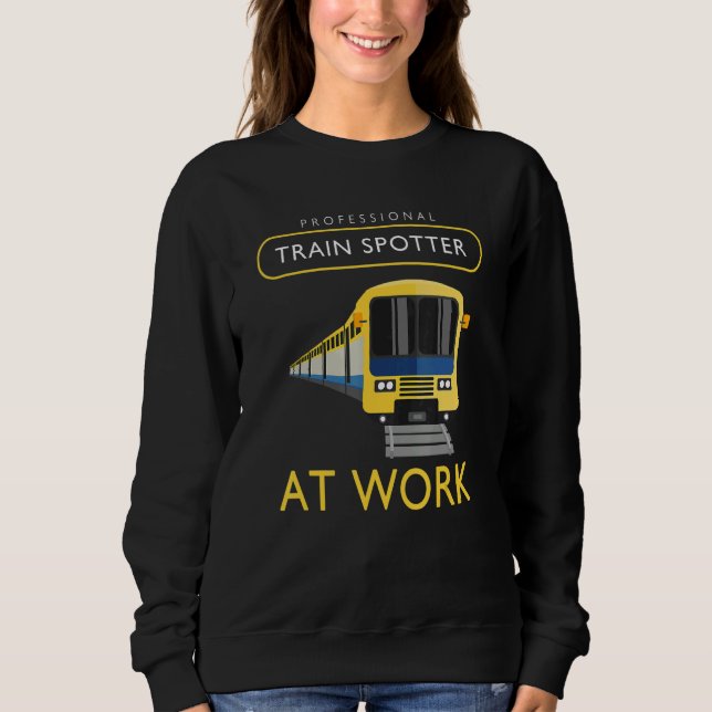 Train Spotting Train Spotter At Work T Shirt (Framsida)