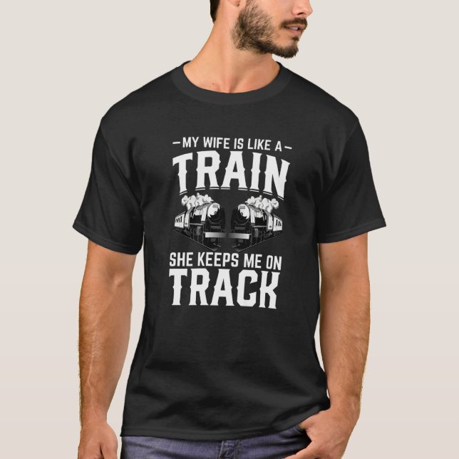 Train Station  Graphic Saying With Train  5 T Shirt (Framsida)