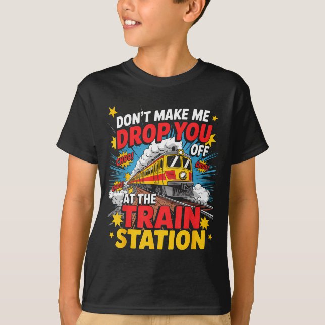 Train Station Yellowstone Take Them Train Conducto T Shirt (Framsida)
