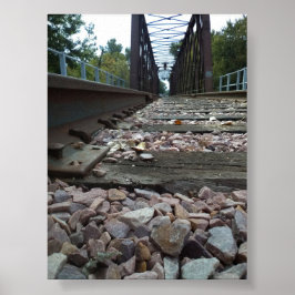 Train Track Low Angle View Poster