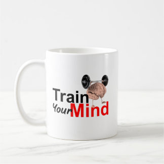 Train Your Mind Motivational Brain Workout Design Kaffemugg