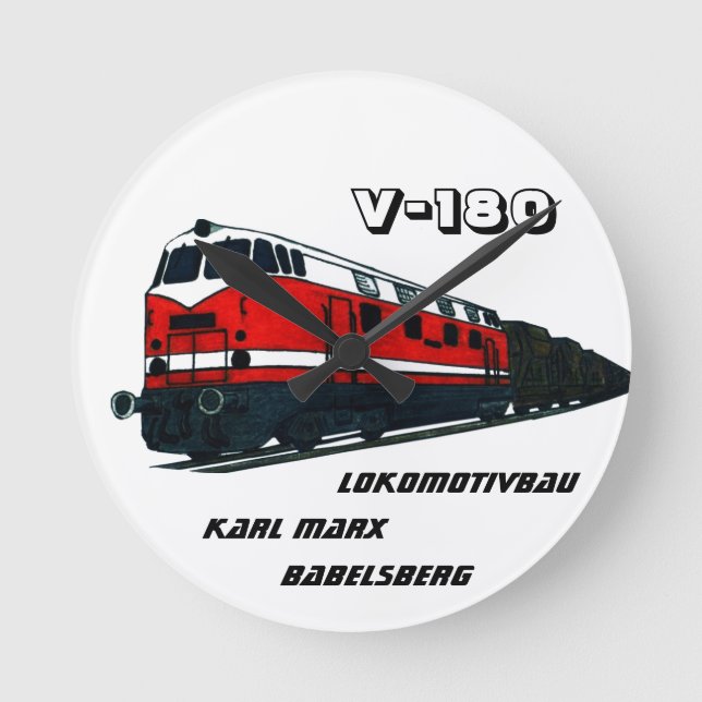 Traindesign Babelsberg Rund Klocka (Framsida)