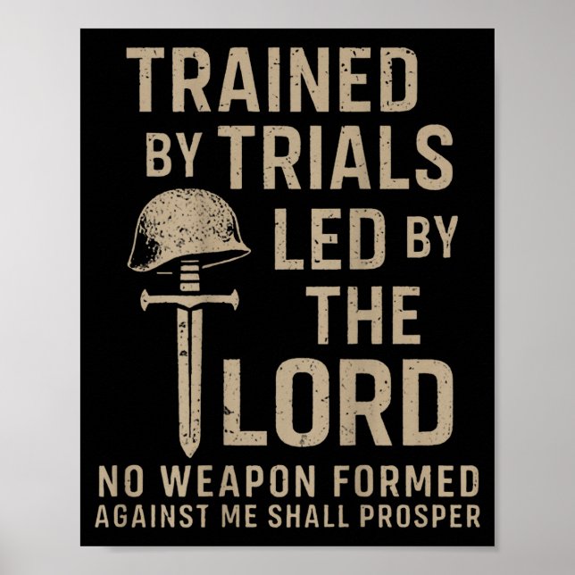 Trained By Trials Led By The Lord (on Back)  Poster (Framsidan)