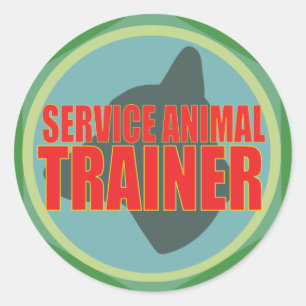 TRAINER FÖR ANIMALISK HUND RUNT KLISTERMÄRKE