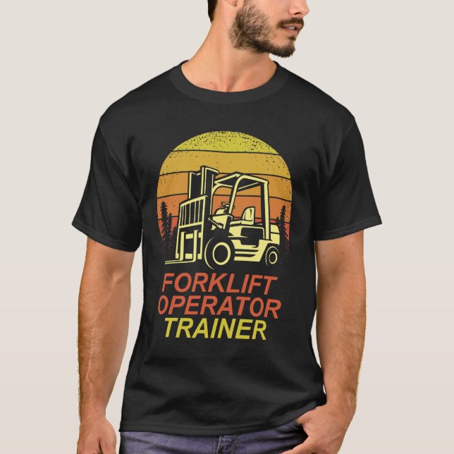 Trainer för forklift-operatör t shirt (Framsida)