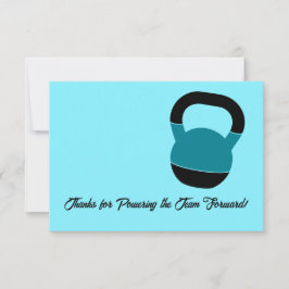 Trainer Kettlebell Landscape 3.5x5 Inch Thank You Anteckningskort