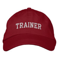 Trainer Red Anpassningsbar Embroired Baseball Hat