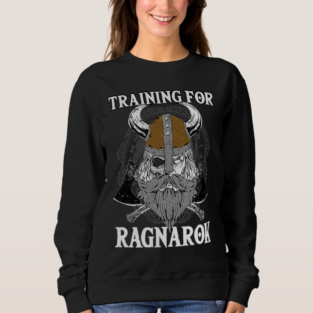 Training for Ragnarok Nordic Odin Mythology Celtic T Shirt (Framsida)