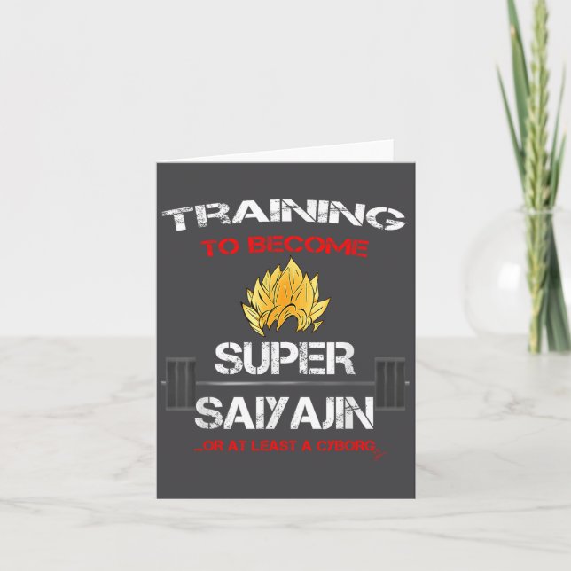 Training To Become A Super Saiyajin - Fun Fitness  Kort (Framsida)