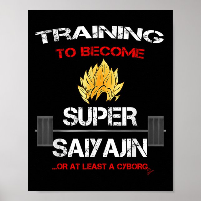 Training To Become A Super Saiyajin - Fun Fitness  Poster (Framsidan)