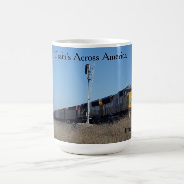 Train's Across America Hot Beverage mug. Magisk Mugg (Center)