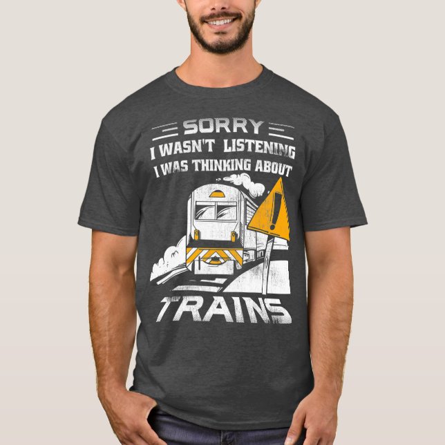 Trains Collector Railroad Conductor Model Train T Shirt (Framsida)
