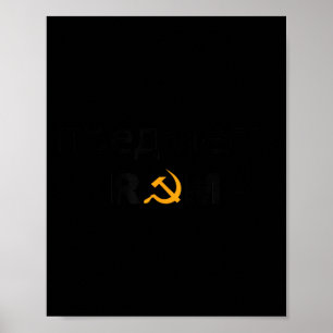 Traitor Trump T Shirt Traitor, skriven på ryska Poster