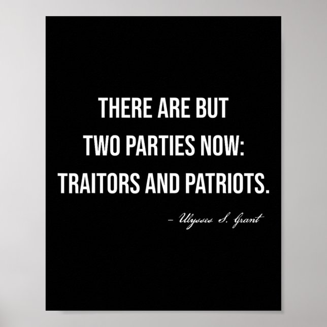 Traitors And Patriots Republican Conservative Trum Poster (Framsidan)