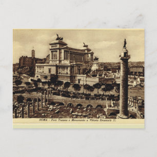 Trajans forum och Vittorio Emanuele II Vykort
