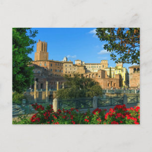 Trajans forum, Traiani, Roma, Italien Vykort