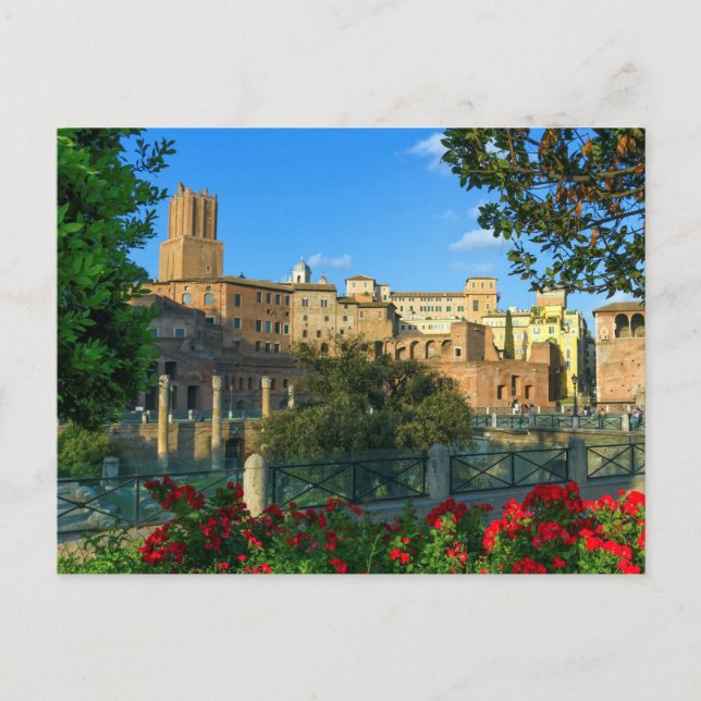 Trajans forum, Traiani, Roma, Italien Vykort (Framsida)