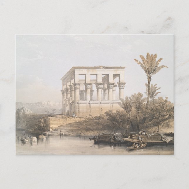 Trajans kiosk, hypaetralisklaan vid Philae Egypten Vykort (Framsida)