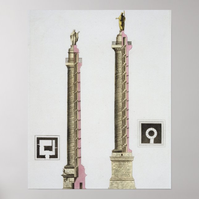 Trajans kolonn, Rom, från Le Costume Ancien et Poster (Framsidan)