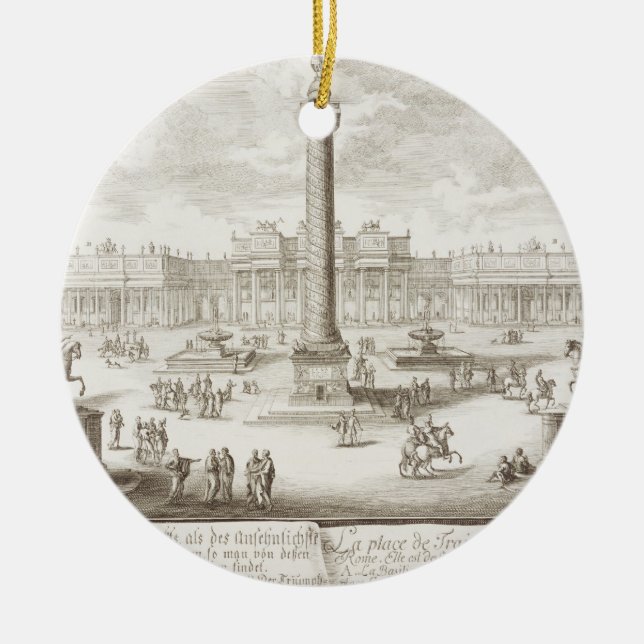Trajans kvadrerar Rome, från 'Entwurf Julgransprydnad Keramik (Framsidan)