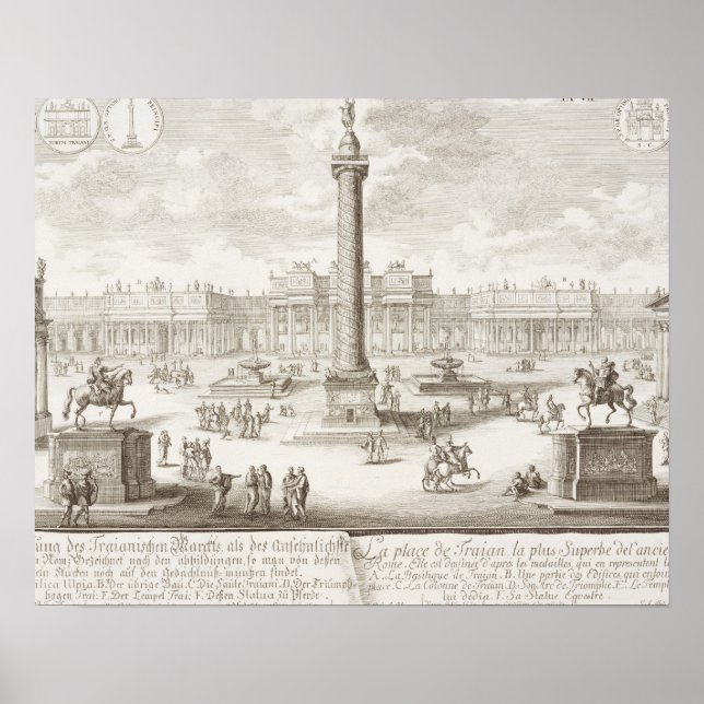 Trajans Square Rom, från Entwurf einer historis Poster (Framsidan)