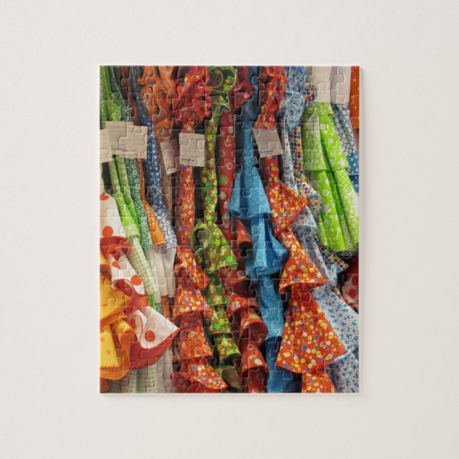 trajes de flamenca Sevilla Andalucia Feria abril Pussel (Vertikal)