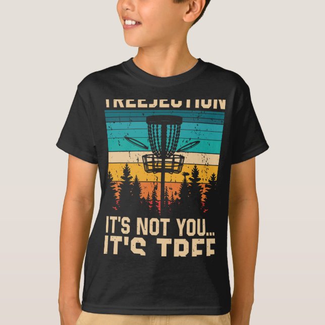 Träkastande Discgolfspelare Rolig Frisbeegolf Disc T Shirt (Framsida)