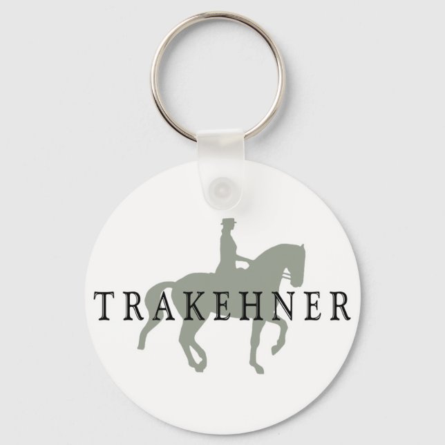 TRAKEHNER med Dressage Horse & Rider Nyckelring (Framsida)