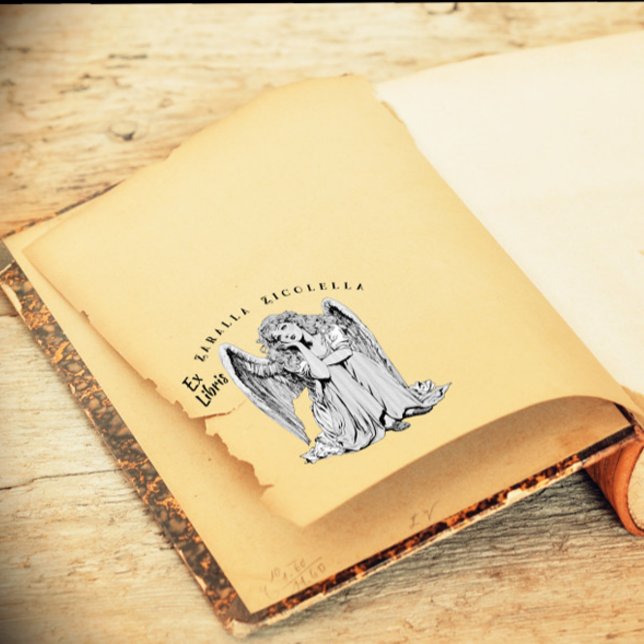 Tråkig ängel tjej Trästämpel Stämpel (Skapare uppladdad)