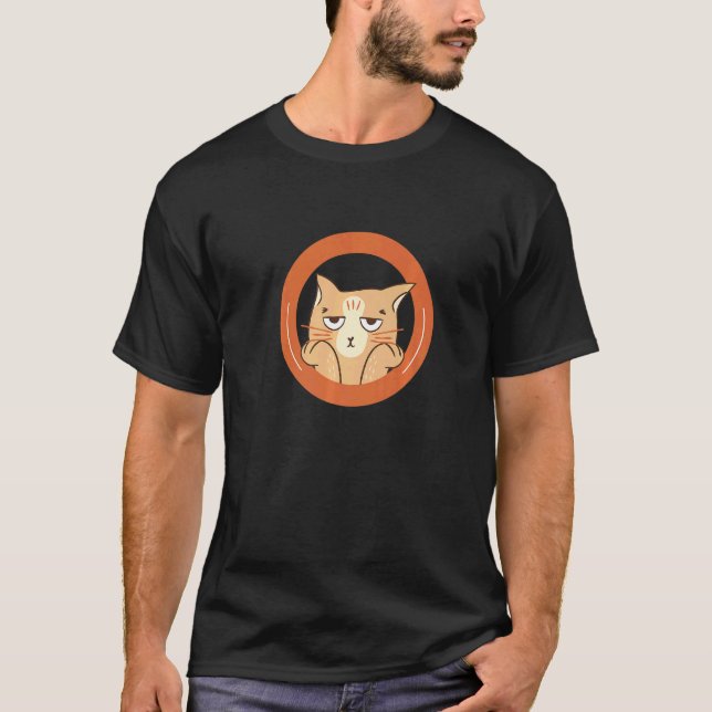 Tråkig kattdjur Tråkig T Shirt (Framsida)