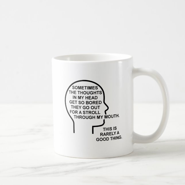 Tråkiga Tankar Rolig Mugg (Höger)
