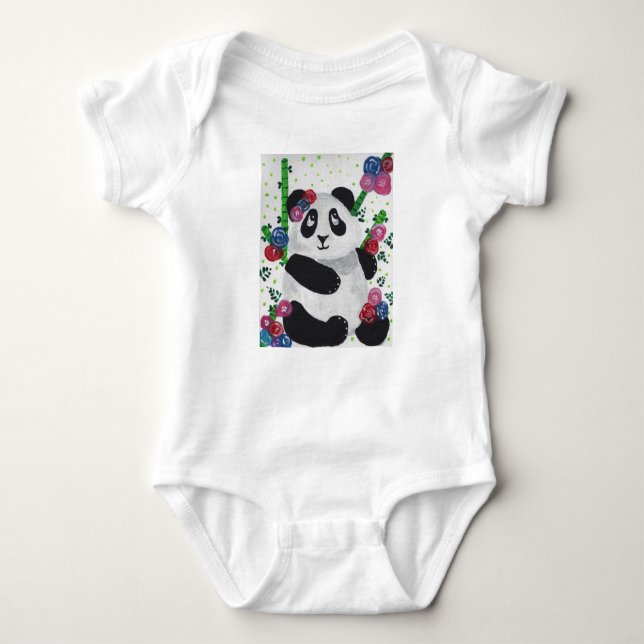 Tråkigt sötat Panda Bear T Shirt (Framsida)