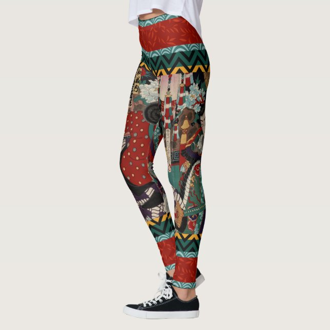 Träkloss för Kabuki Samuraikrigare Leggings (Vänster)
