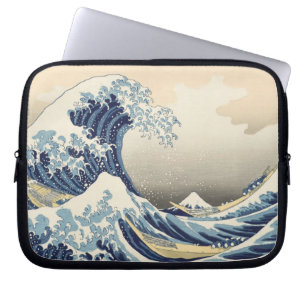 Träklosstryck av Katsushika Hokusai Laptop Sleeve
