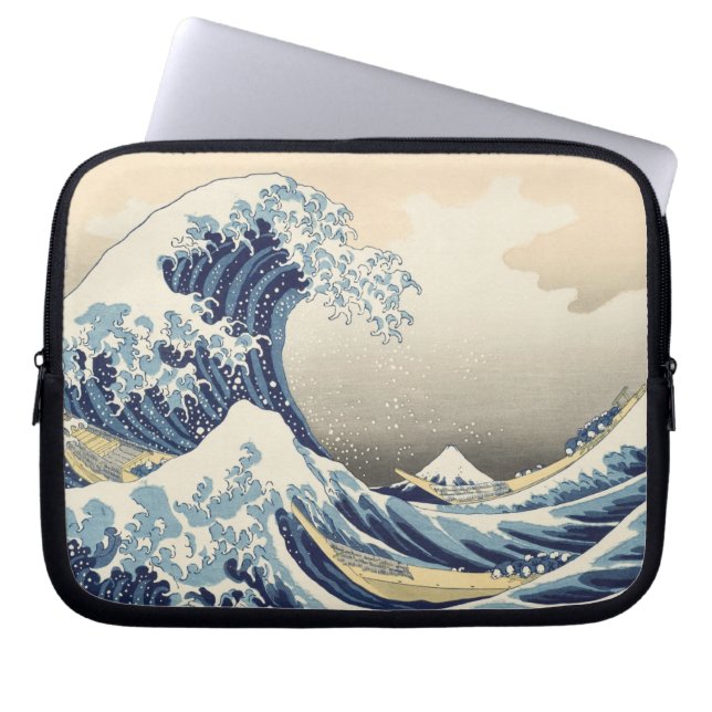 Träklosstryck av Katsushika Hokusai Laptop Sleeve (Framsidan)
