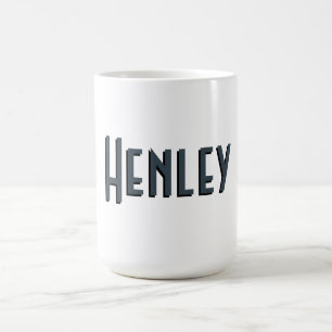 Träkol Grått 3D-minimalistisk modern Namn Kaffemugg