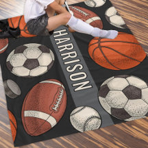 Träkol Multi Sport Anpassad Namn Monogram
