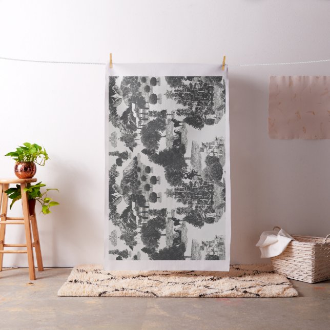 Träkol och Grått julvinter Wonderland 30 tum Tyg (In Situ)